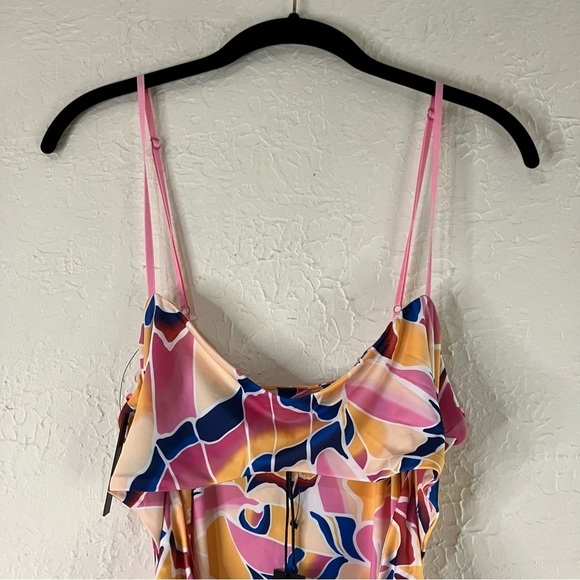 AFRM Corsica Ruched Cut Out Mini Dress in Summer Butterfly - Picture 5 of 12